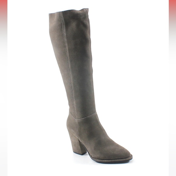 Diba True Park Bench Pointed Toe Boots Knee Tall Taupe Suede 6.5 New - Picture 6 of 13